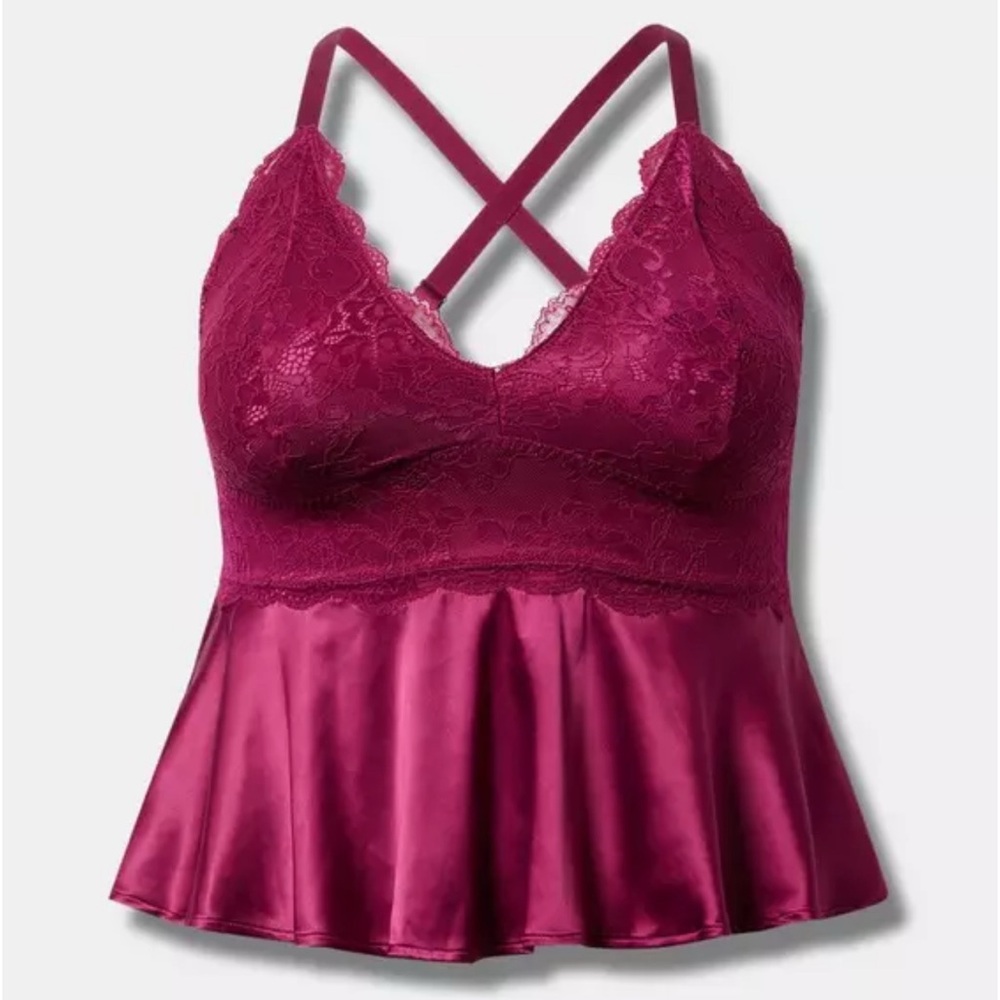 Torrid Fuchsia Lace Chemise